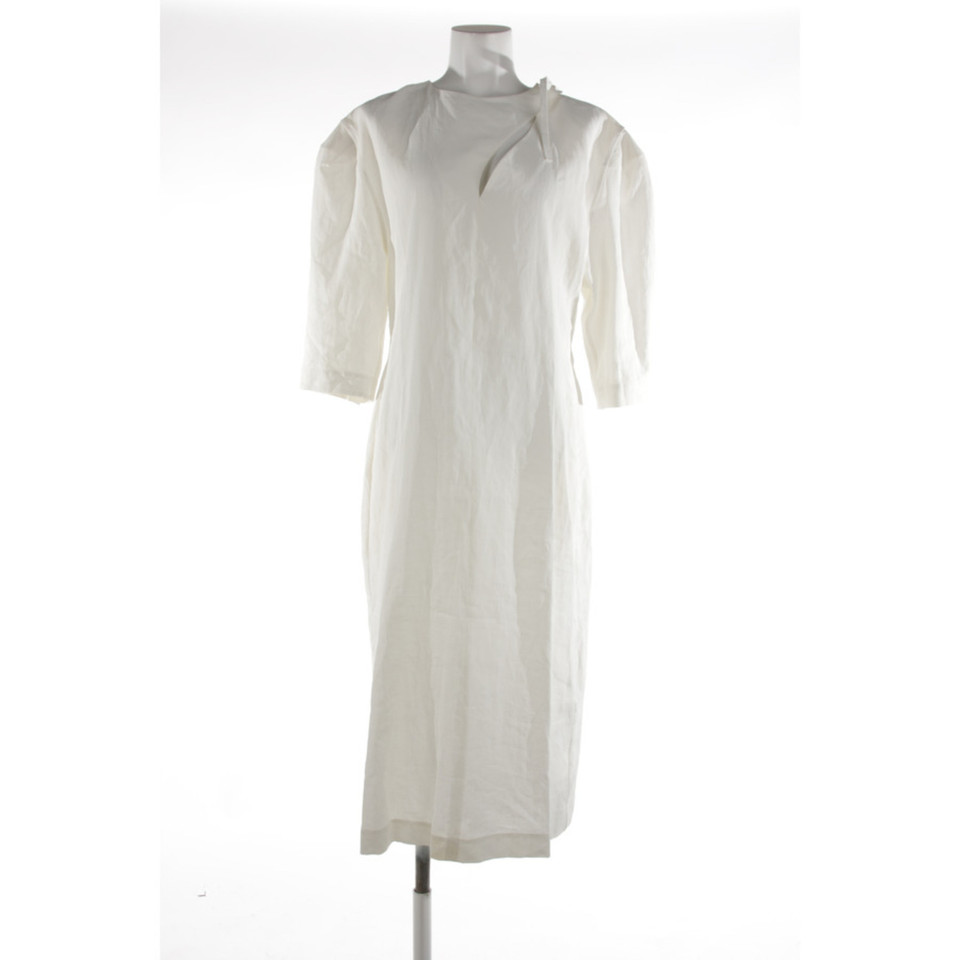 Jil Sander Dress Linen in White