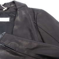 SCHYIA Jacke/Mantel aus Leder in Schwarz