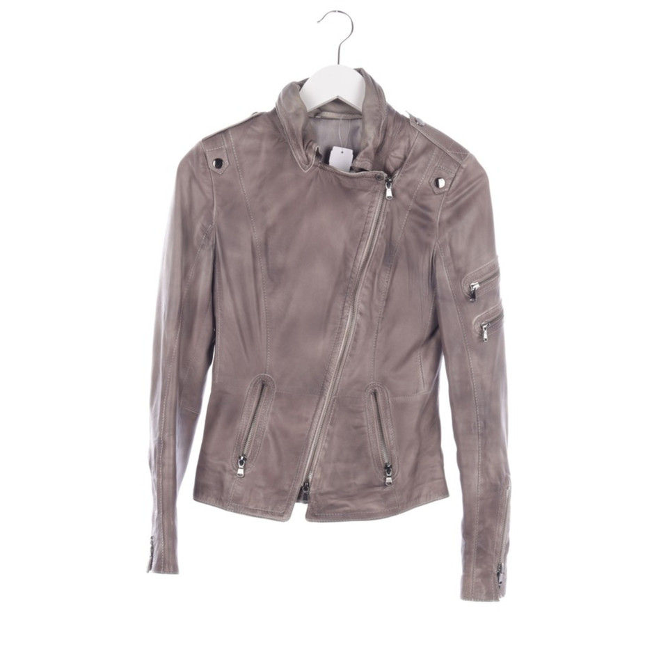 SCHYIA Jacket/Coat Leather in Grey