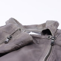SCHYIA Jacke/Mantel aus Leder in Grau