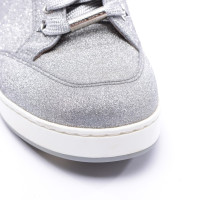 Jimmy Choo Trainers Leather in Silvery