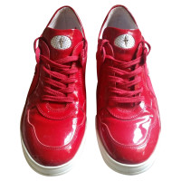 Cesare Paciotti Sneakers aus Lackleder in Rot