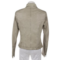 SCHYIA Jacke/Mantel aus Leder in Weiß