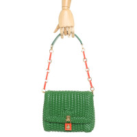 Dolce & Gabbana Umhängetasche aus Leder in Grün