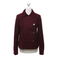 Jil Sander Jacke/Mantel aus Wolle in Bordeaux