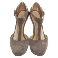 Gianni Marra Pumps/Peeptoes en Cuir en Taupe