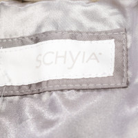 SCHYIA Jacke/Mantel aus Leder in Weiß