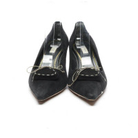 Prada Pumps/Peeptoes en Cuir en Noir