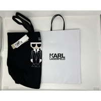 Karl Lagerfeld Shopper aus Baumwolle in Schwarz