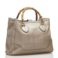 Gucci Bamboo Bag Leather in Beige
