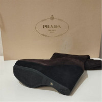 Prada Boots Suede in Brown