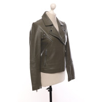 Whistles Jacket/Coat Leather in Khaki