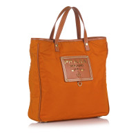 Prada Sac à bandoulière en Coton en Orange