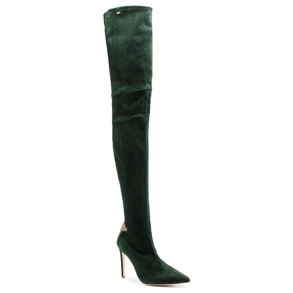 Elisabetta Franchi Boots Leather in Green