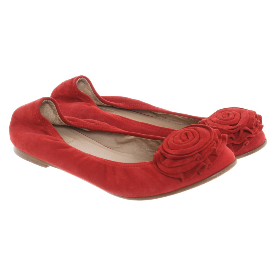 Valentino Garavani Slippers/Ballerinas Suede in Red