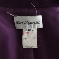 Karl Lagerfeld Jacke/Mantel aus Wolle in Violett