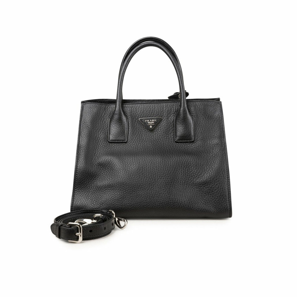 Prada Vitello Daino Leather in Black