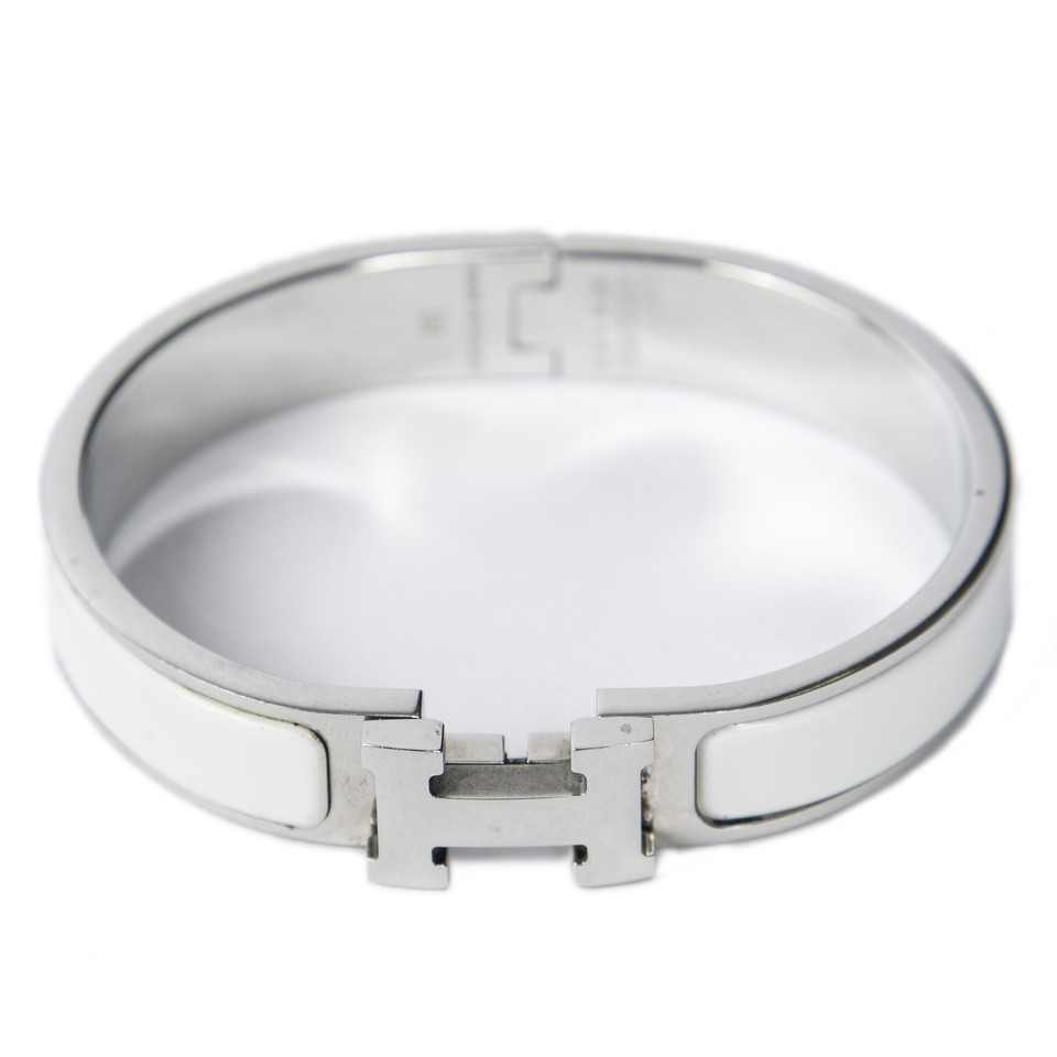 Hermès Bracelet/Wristband Silver in White