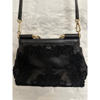 Dolce & Gabbana Sicily Bag Leer in Zwart