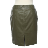 Set Skirt Leather in Olive