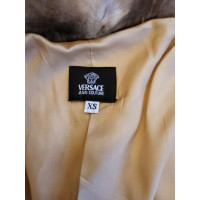 Versace Jas/Mantel Bont in Beige