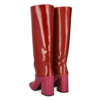 Marni Stiefel aus Leder in Rot