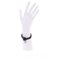 Bottega Veneta Knot Intrecciato Leather Bracelet in Pelle in Nero
