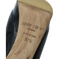 Jimmy Choo Sandalen aus Lackleder in Schwarz