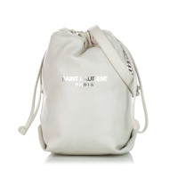 Saint Laurent Handtasche aus Leder in Weiß