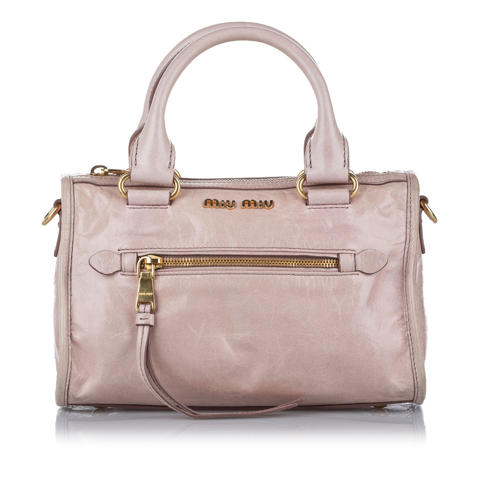 Miu Miu Sac à bandoulière en Cuir en Rose/pink