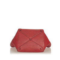 Prada Vitello Daino Leer in Rood