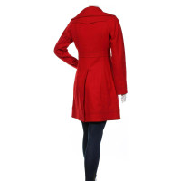 Costume National Jacke/Mantel aus Wolle in Rot