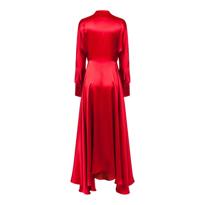 Genny Kleid aus Seide in Rot