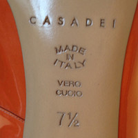 Casadei Patent leather pumps in Orange