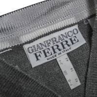 Ferre Gianfranco Ferre gray silk skirt dress