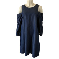 Tibi Kleid aus Baumwolle in Blau