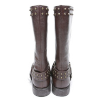 Moschino Boots Leather in Brown