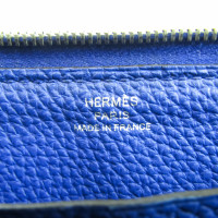 Hermès Azap Classique Wallet aus Leder in Blau