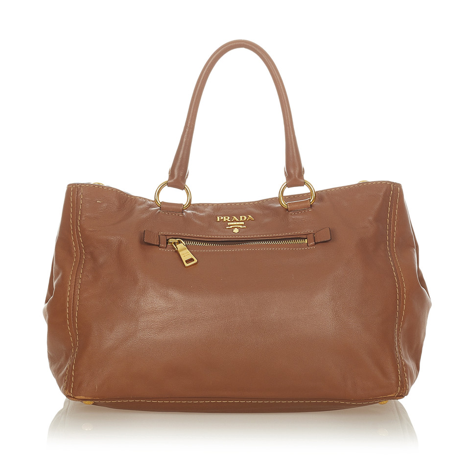 Prada Shoulder bag Leather in Brown