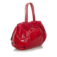 Prada Fiocco Bow Bag Patent leather in Red