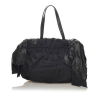 Prada Fiocco Bow Bag aus Leder in Schwarz