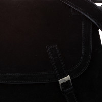 Yves Saint Laurent Umhängetasche aus Wildleder in Schwarz