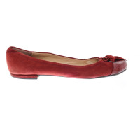Clarks Slipper/Ballerinas aus Leder in Rot