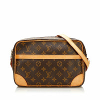 Louis Vuitton Borsa a tracolla in Tela in Marrone