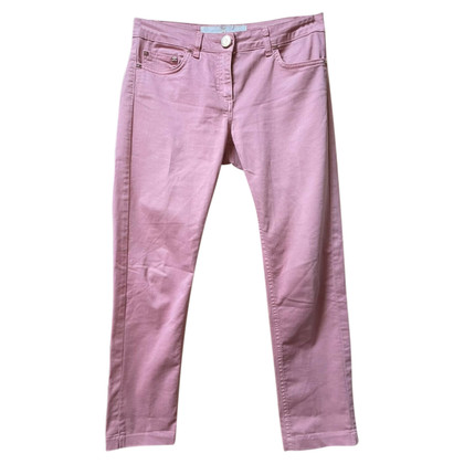 Elisabetta Franchi Trousers Cotton in Pink