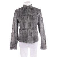 Jil Sander Giacca/Cappotto in Pelliccia in Grigio