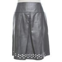 Laurèl Leather skirt in grey