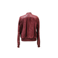 Barbara Bui Jacket/Coat Leather in Fuchsia
