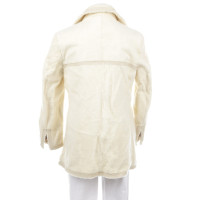 Jil Sander Veste/Manteau en Cuir en Blanc