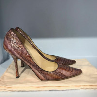 Jimmy Choo Pumps/Peeptoes en Cuir en Bordeaux